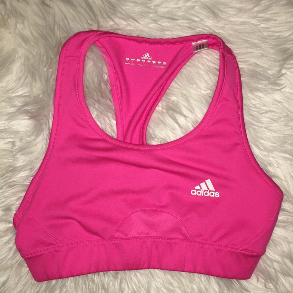 Pink adidas sports bra medium !